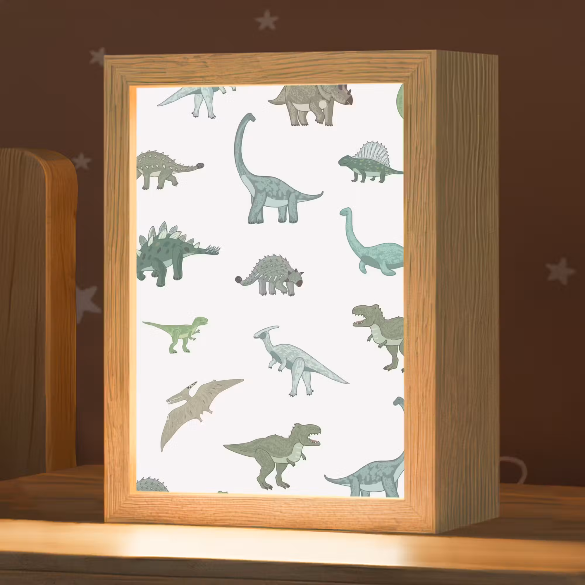 Nachtlicht Kinder - Dino - Grün - Jungen - Dinosaurier - Blau