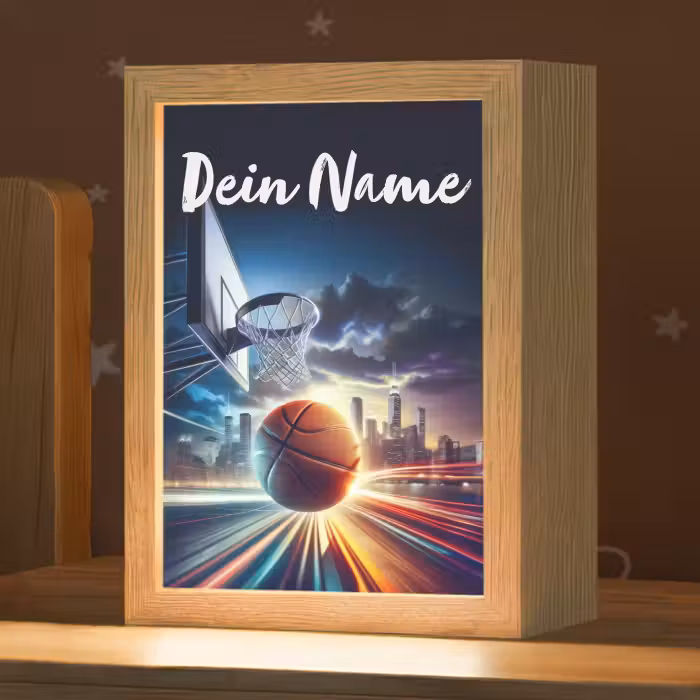 Nachtlicht Kinder mit Namen - Basketball - Sport - Basketball - Stadt