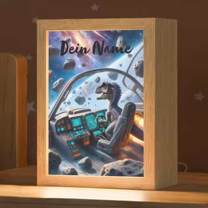 Nachtlicht Kinder mit Namen - Dino - Weltraum - Jungen