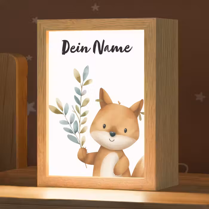 Nachtlicht Kinder mit Namen - Fuchs - Tier - Waldtiere