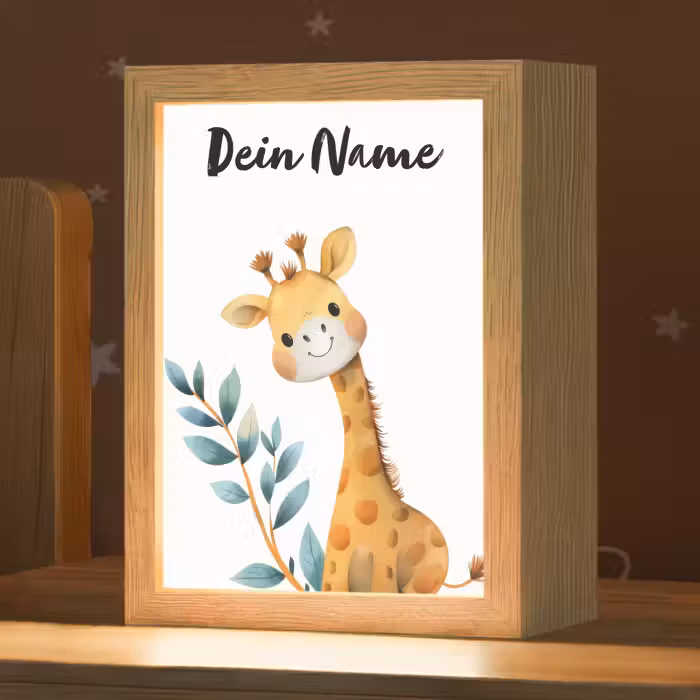 Nachtlicht Kinder mit Namen - Giraffe - Tier - Wilde Tiere