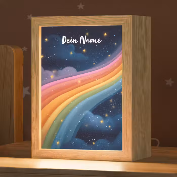 Nachtlicht Kinder mit Namen - Regenbogen - Sternenklar - Farbenfroh