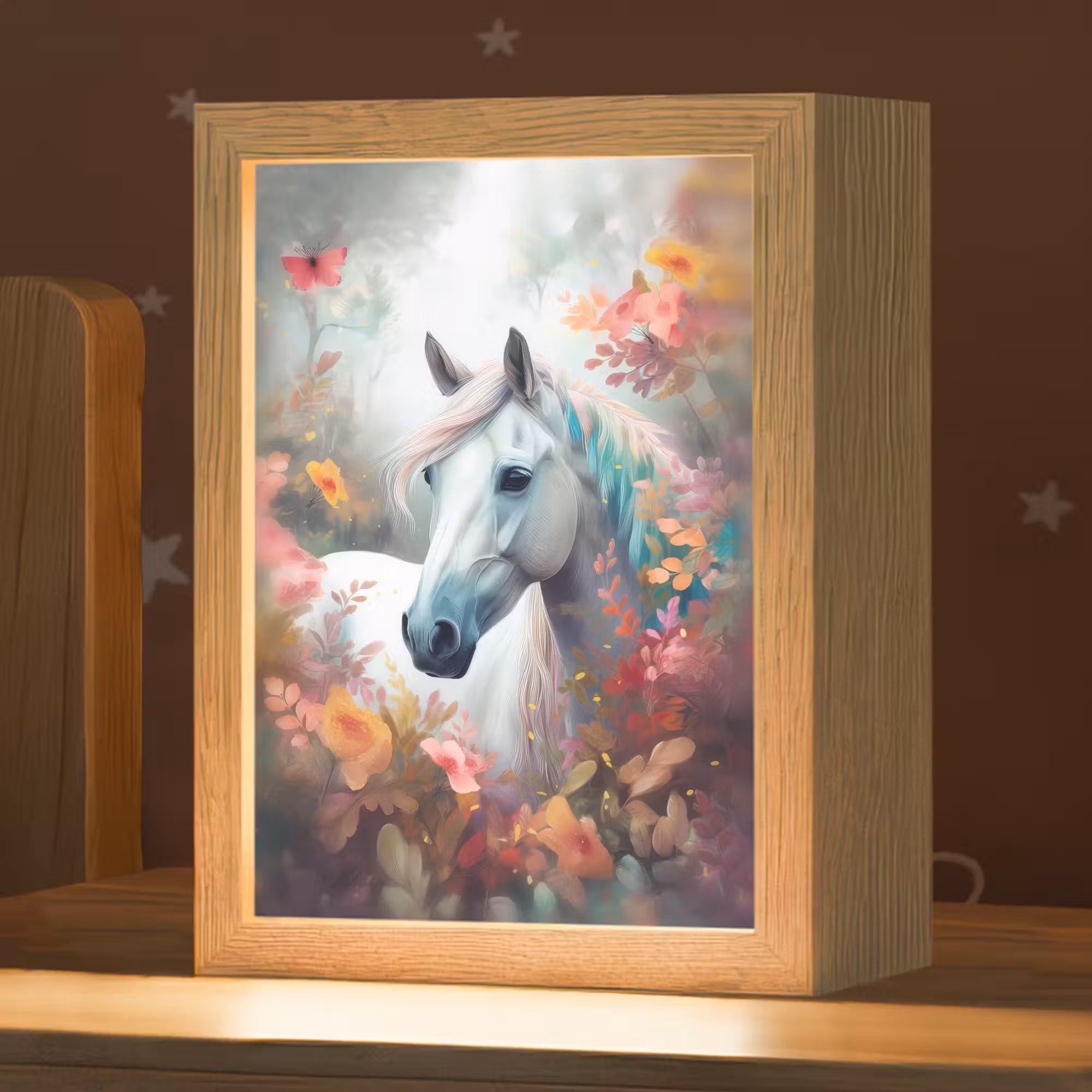 Nachtlicht Kinder - Pferd - Natur - Blumen - Tiere - Wald