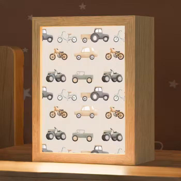 Nachtlicht Kinder - Retro - Fahrzeuge - Muster