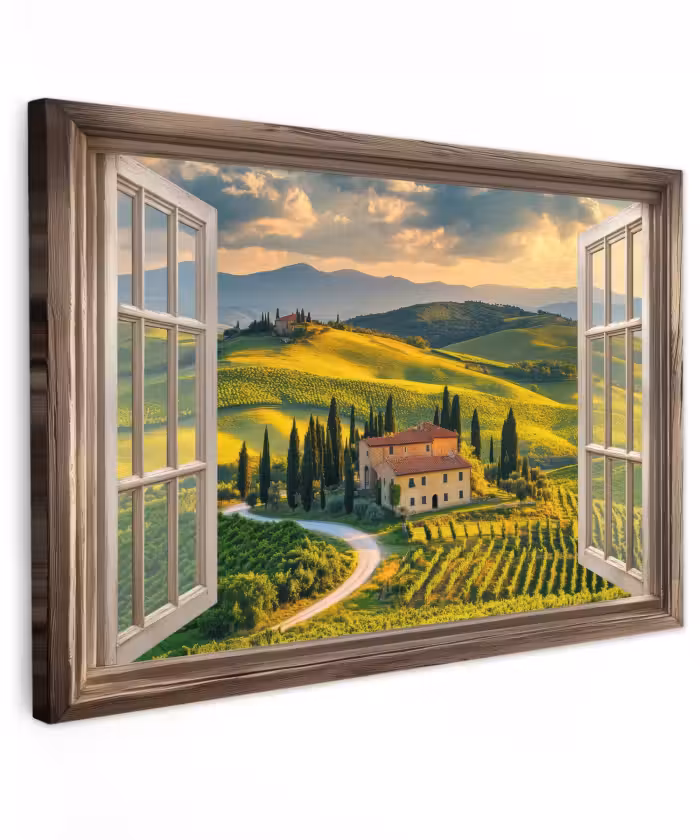 Outdoor Leinwand - Ansichten - Toskana - Landschaft - Sommer
