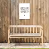 Adem kusjes in en blaas hartjes uit - Spreuken - Quotes Tuinposter op houten frame 2 cm dik klein -sfeer4