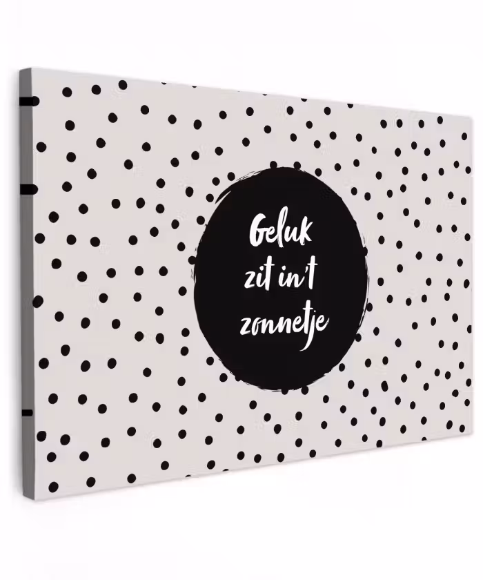 Geluk zit in 't zonnetje - Quotes - Tekst - Zomer Tuinposter op houten frame 2 cm dik klein -3d