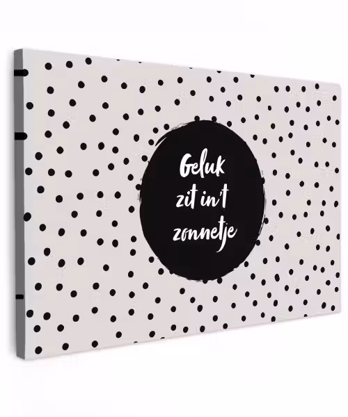 Geluk zit in 't zonnetje - Quotes - Tekst - Zomer Tuinposter op houten frame 2 cm dik klein -3d