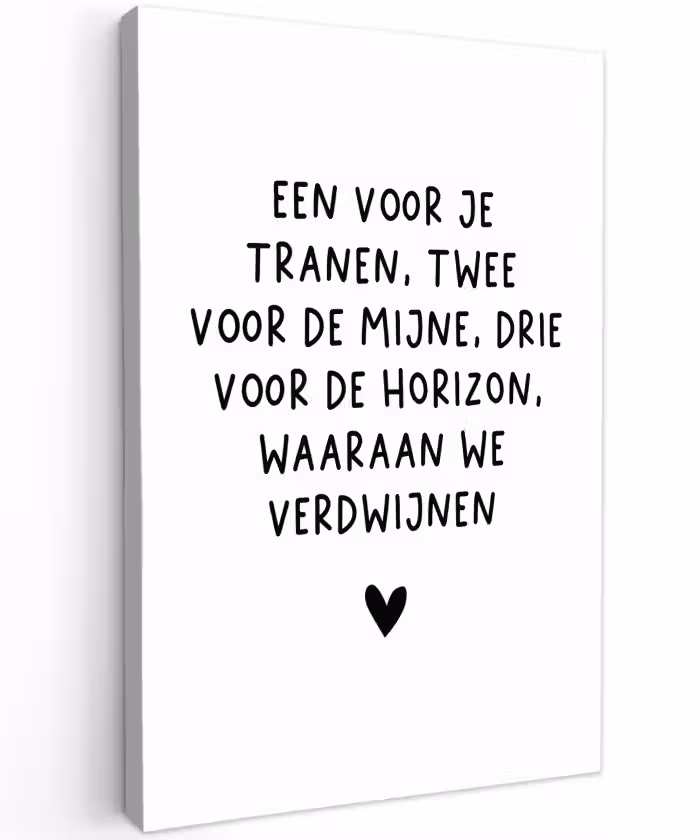De horizon waaraan we verdwijnen - Quotes - Spreuken - Bløf Tuinposter op houten frame 2 cm dik klein -3d