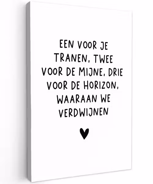 De horizon waaraan we verdwijnen - Quotes - Spreuken - Bløf Tuinposter op houten frame 2 cm dik klein -3d