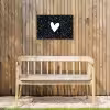 Design - Liefde - Hartje Tuinposter op houten frame 2 cm dik klein -sfeer4
