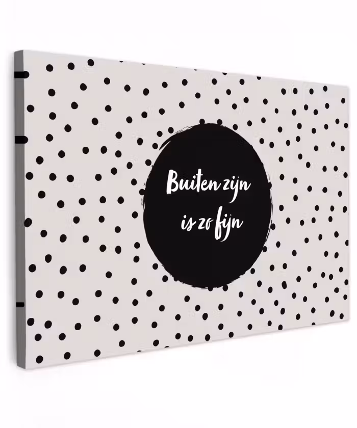 Buiten zijn is zo fijn - Quotes - Buiten - Tekst Tuinposter op houten frame 2 cm dik klein -3d