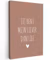 Jij bent mijn liever dan lief - Spreuken - Quotes Tuinposter op houten frame 2 cm dik klein -3d