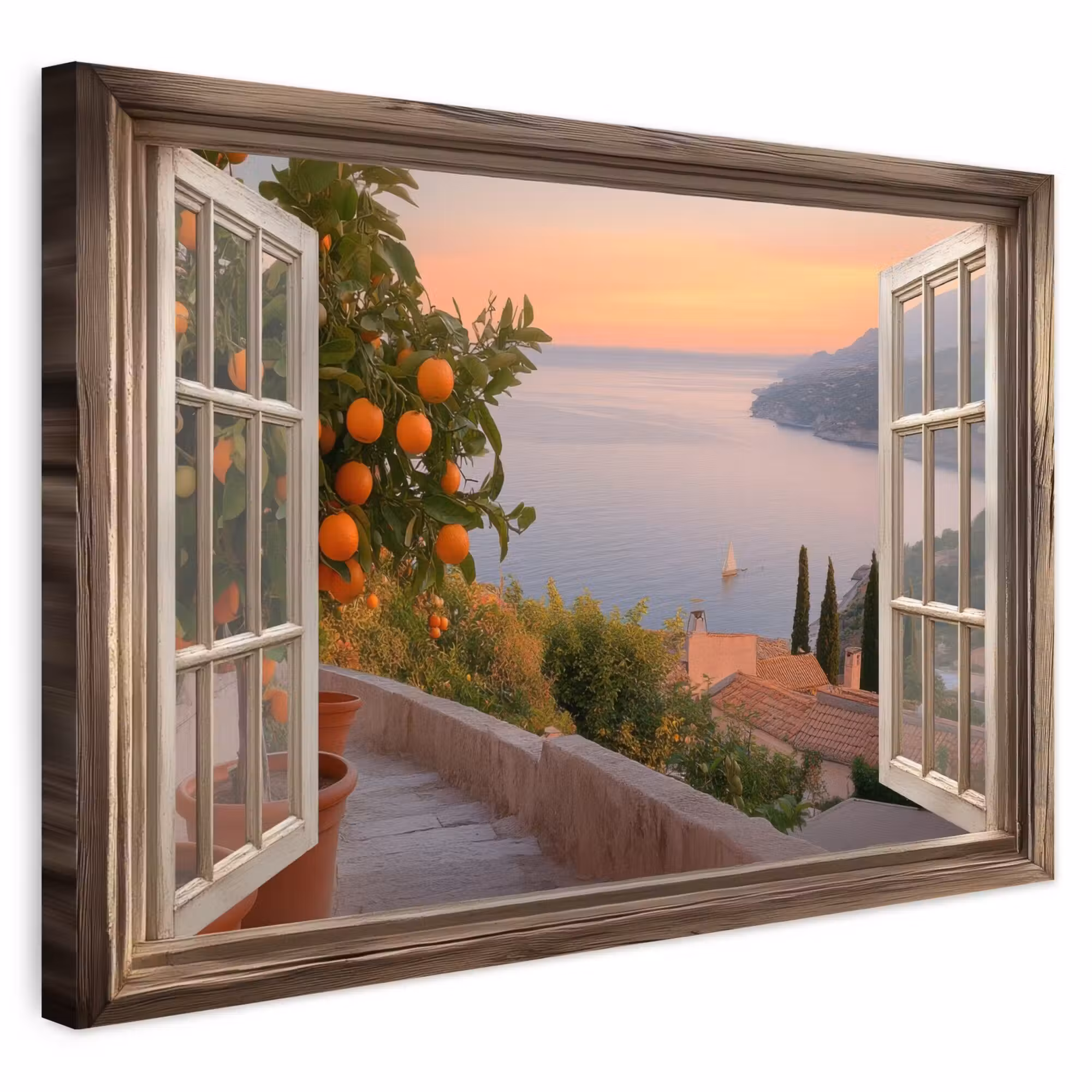 Outdoor Leinwand - Durchblick - Ausblicke - See - Landschaft