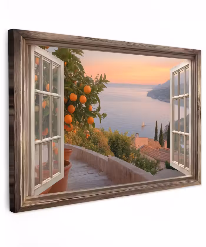 Outdoor Leinwand - Durchblick - Ausblicke - See - Landschaft