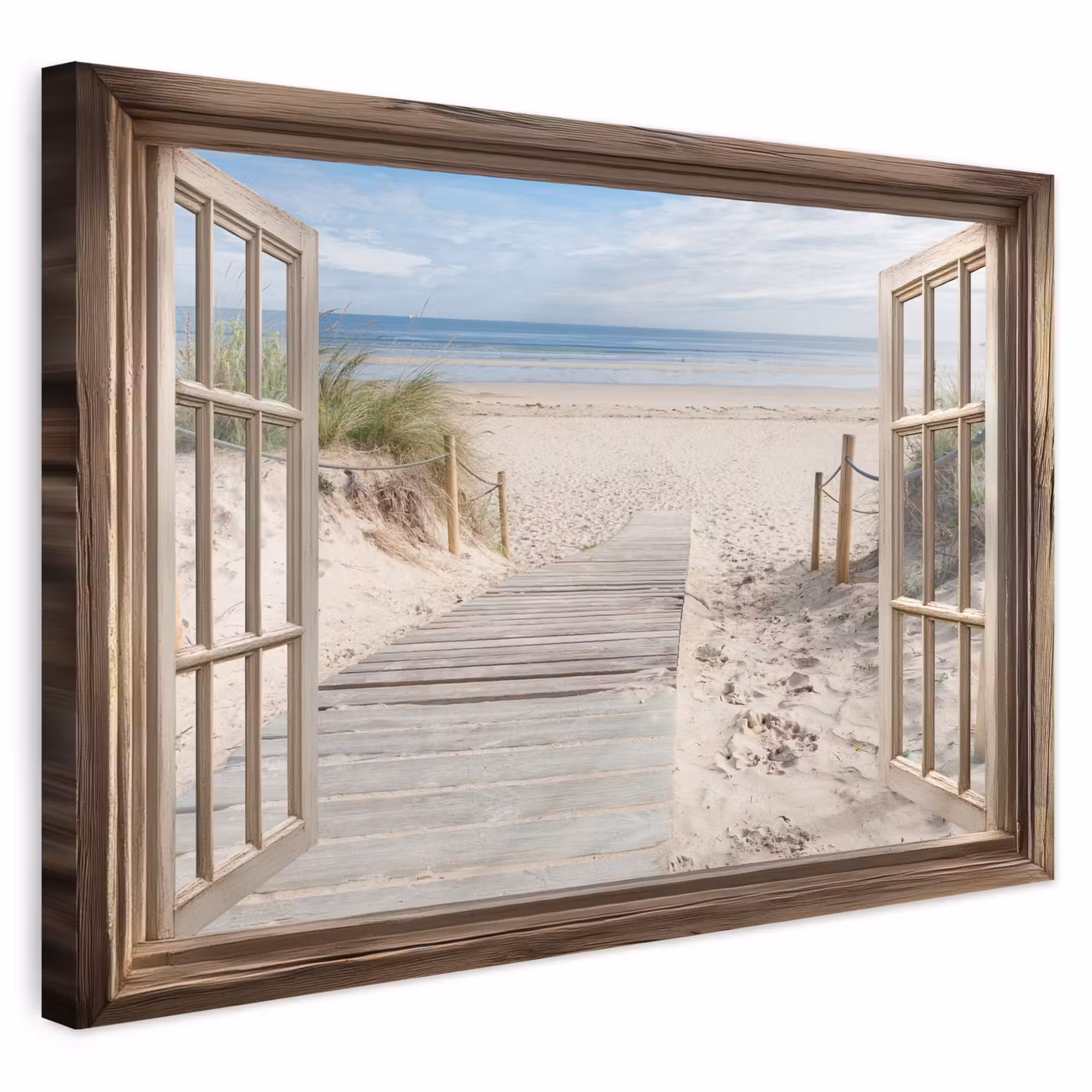 Outdoor Leinwand - Durchblick - Strand - Dünen - Weg - Landschaft