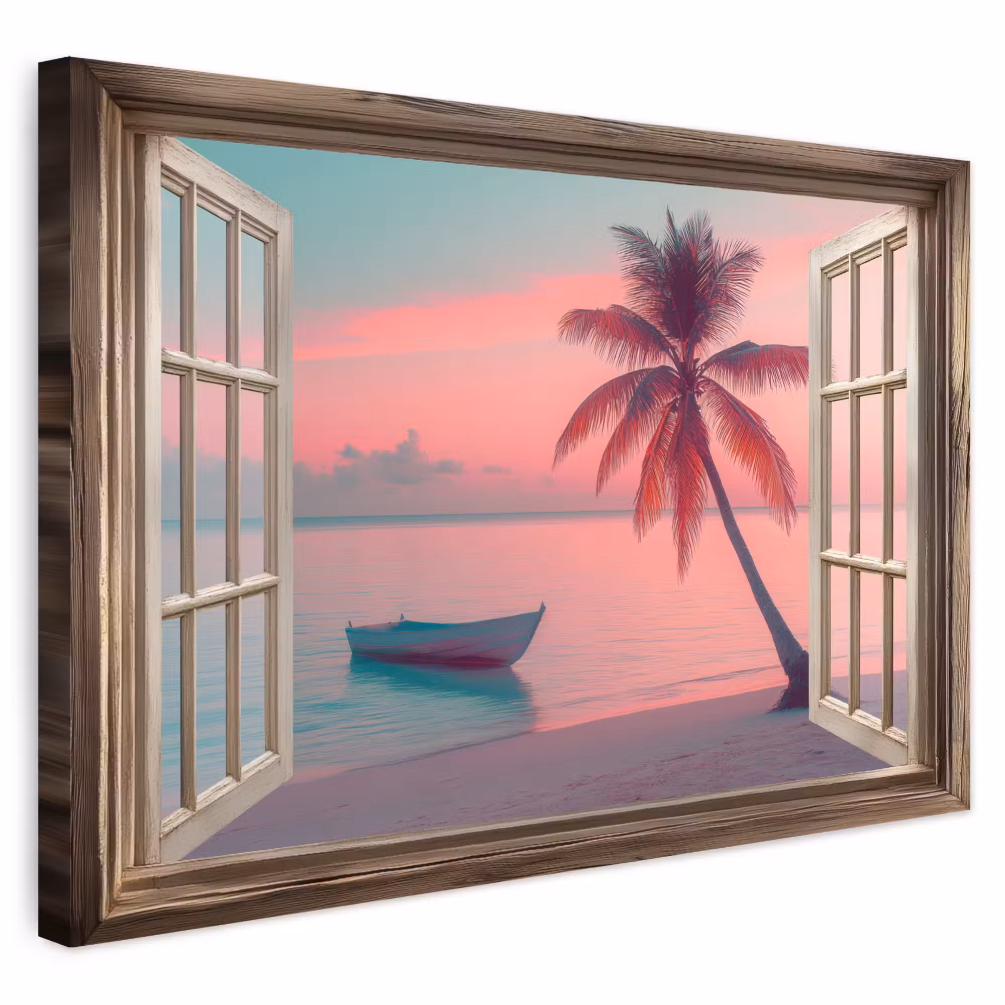 Outdoor Leinwand - Durchblick - Strand - Palme - Tropisch
