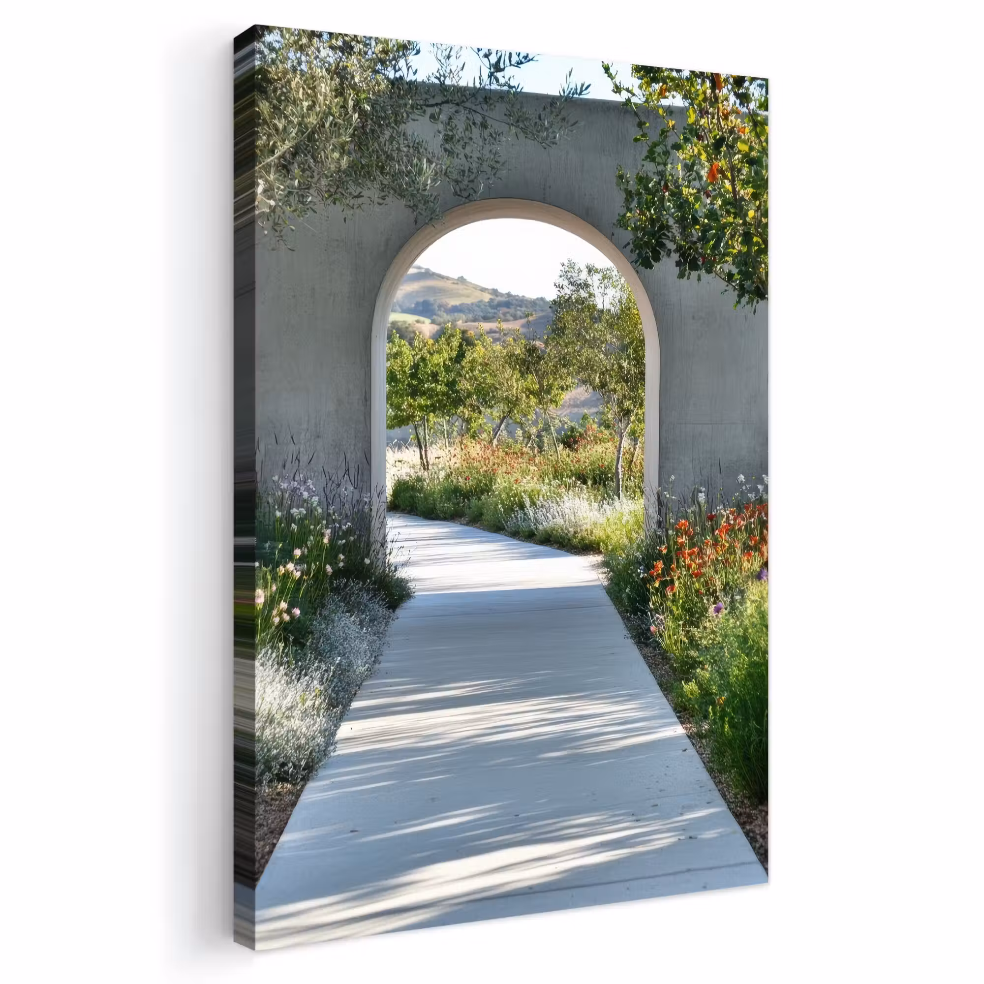 Outdoor Leinwand - Durchblick - Weg - Beton - Landschaft