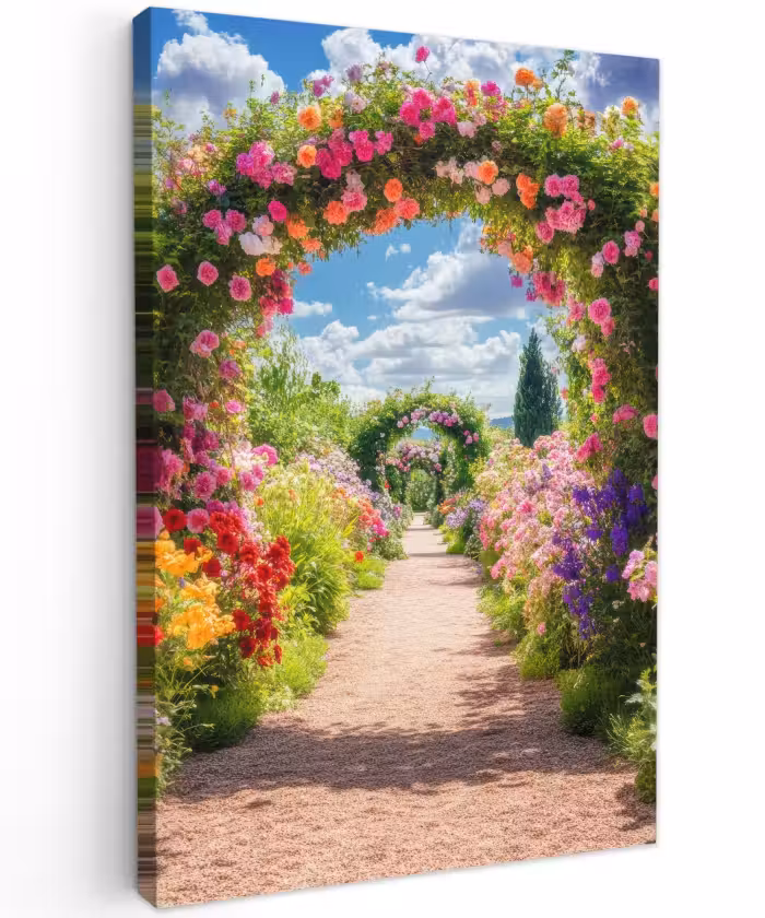 Outdoor Leinwand - Durchsichtig - Blumen - Farbenfroh - Natur