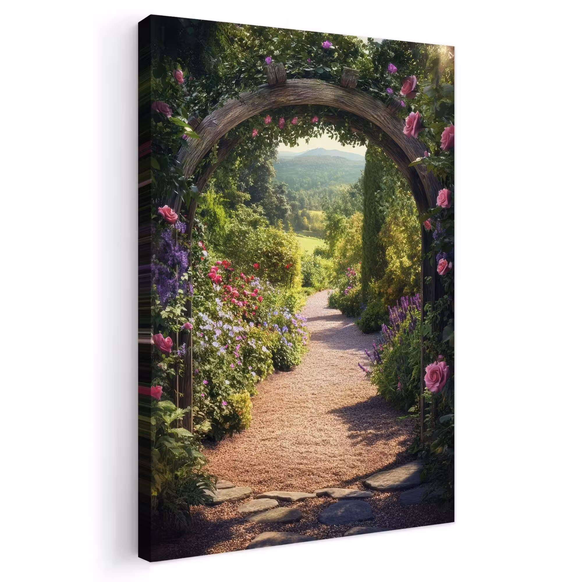 Outdoor Leinwand - Durchsichtig - Blumen - Natur - Rosenbogen