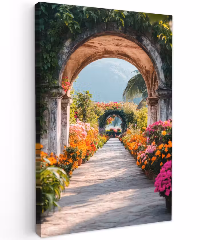 Outdoor Leinwand - Durchsichtig - Blumen - Tropisch - Farbenfroh