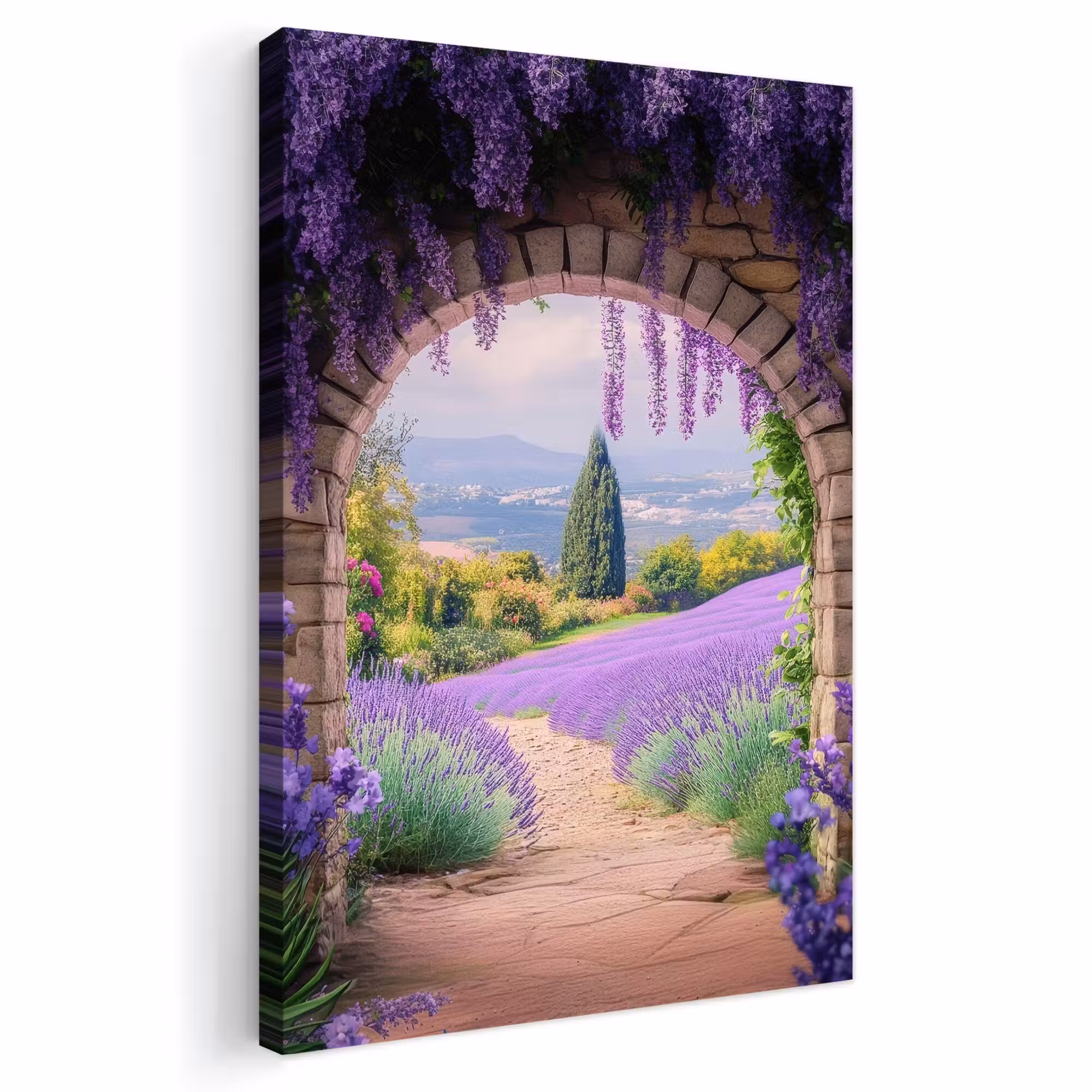 Outdoor Leinwand - Durchsichtig - Lavendel - Blumen - Lila - Gateway