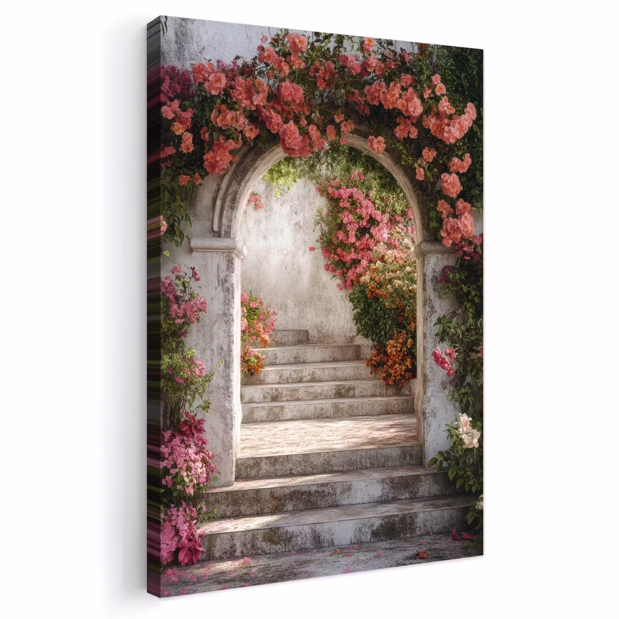 Outdoor Leinwand - Durchsichtig - Rosen - Vintage - Tor