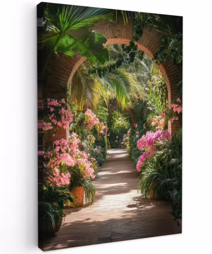 Outdoor Leinwand - Durchsichtig - Tropisch - Blumen - Natur