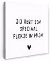 Een speciaal plekje in mijn hart - Spreuken - Quotes Tuinposter op houten frame 2 cm dik klein -3d