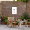 Pluk het geluk - Quotes - Spreuken Tuinposter op houten frame 2 cm dik klein -sfeer3