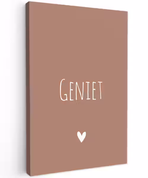 Geniet - Spreuken - Quotes Tuinposter op houten frame 2 cm dik klein -3d