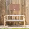 Pluk het geluk - Spreuken - Quotes Tuinposter op houten frame 2 cm dik klein -sfeer4