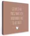 Geluk is het enige wat zich verdubbelt - Quotes - Spreuken Tuinposter op houten frame 2 cm dik klein -3d