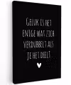 Geluk is het enige wat zich verdubbelt - Spreuken - Quotes Tuinposter op houten frame 2 cm dik klein -3d
