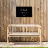 Geluk definitie - Quotes - Geluk is genieten van wat er is - Woordenboek - Tekst Tuinposter op houten frame 2 cm dik klein -sfeer4