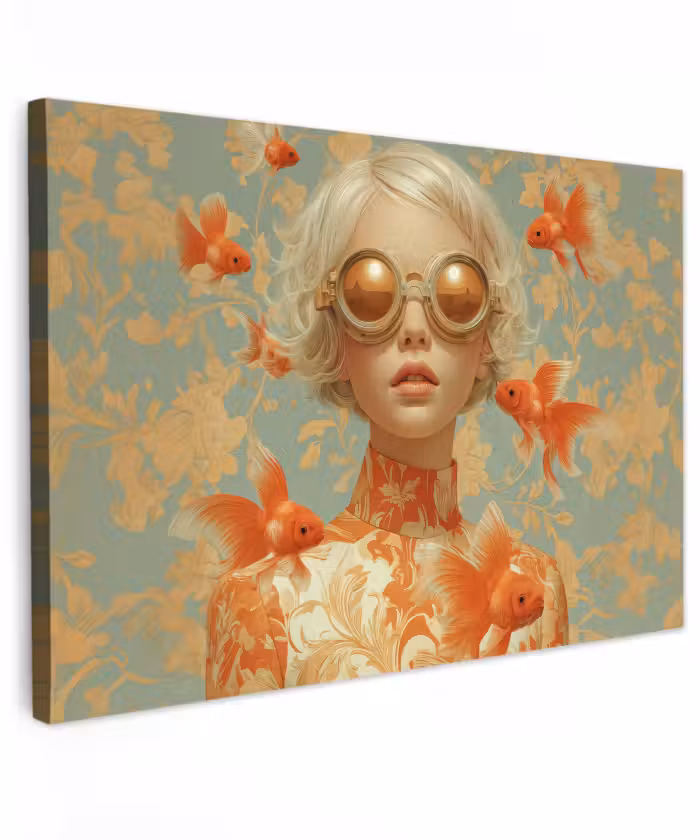 Outdoor Leinwand - Goldfisch - Orange - Weiblich - Blond