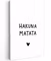 Hakuna matata - Quotes - Spreuken Tuinposter op houten frame 2 cm dik klein -3d