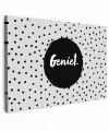 Geniet - Quotes - Tekst - Stippen Tuinposter op houten frame 2 cm dik klein -3d