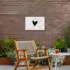 Hartje - Design - Wit Tuinposter op houten frame 2 cm dik klein -sfeer3