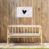 Hartje - Design - Wit Tuinposter op houten frame 2 cm dik klein -sfeer4