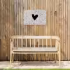 Hartje - Stippen - Beige Tuinposter op houten frame 2 cm dik klein -sfeer4