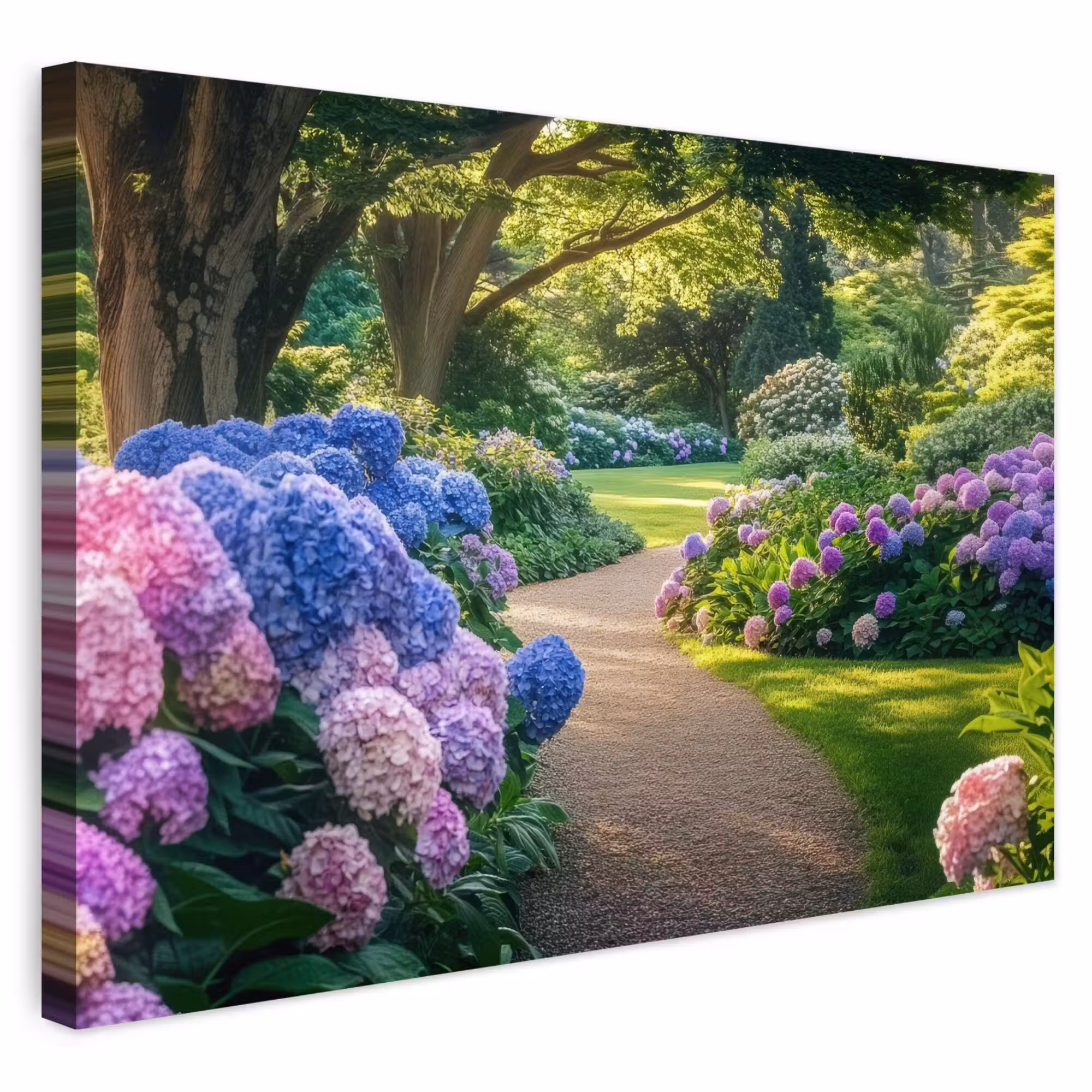 Outdoor Leinwand - Hortensienpark - Weg