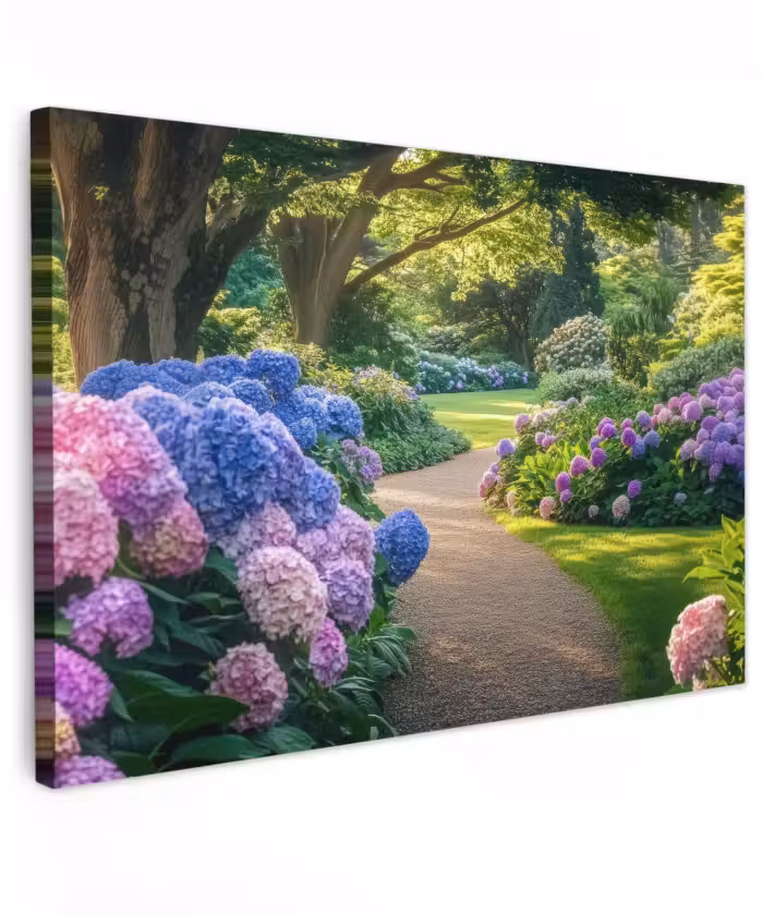 Outdoor Leinwand - Hortensienpark - Weg
