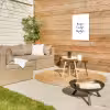 huisjetuintjewijntje-wit Tuinposter op houten frame 2 cm dik klein -sfeer2