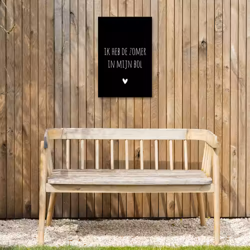 Ik heb de zomer in mijn bol - Quotes - Spreuken - André Hazes Tuinposter op houten frame 2 cm dik klein -sfeer4
