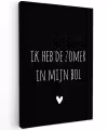 Ik heb de zomer in mijn bol - Quotes - Spreuken - André Hazes Tuinposter op houten frame 2 cm dik klein -3d