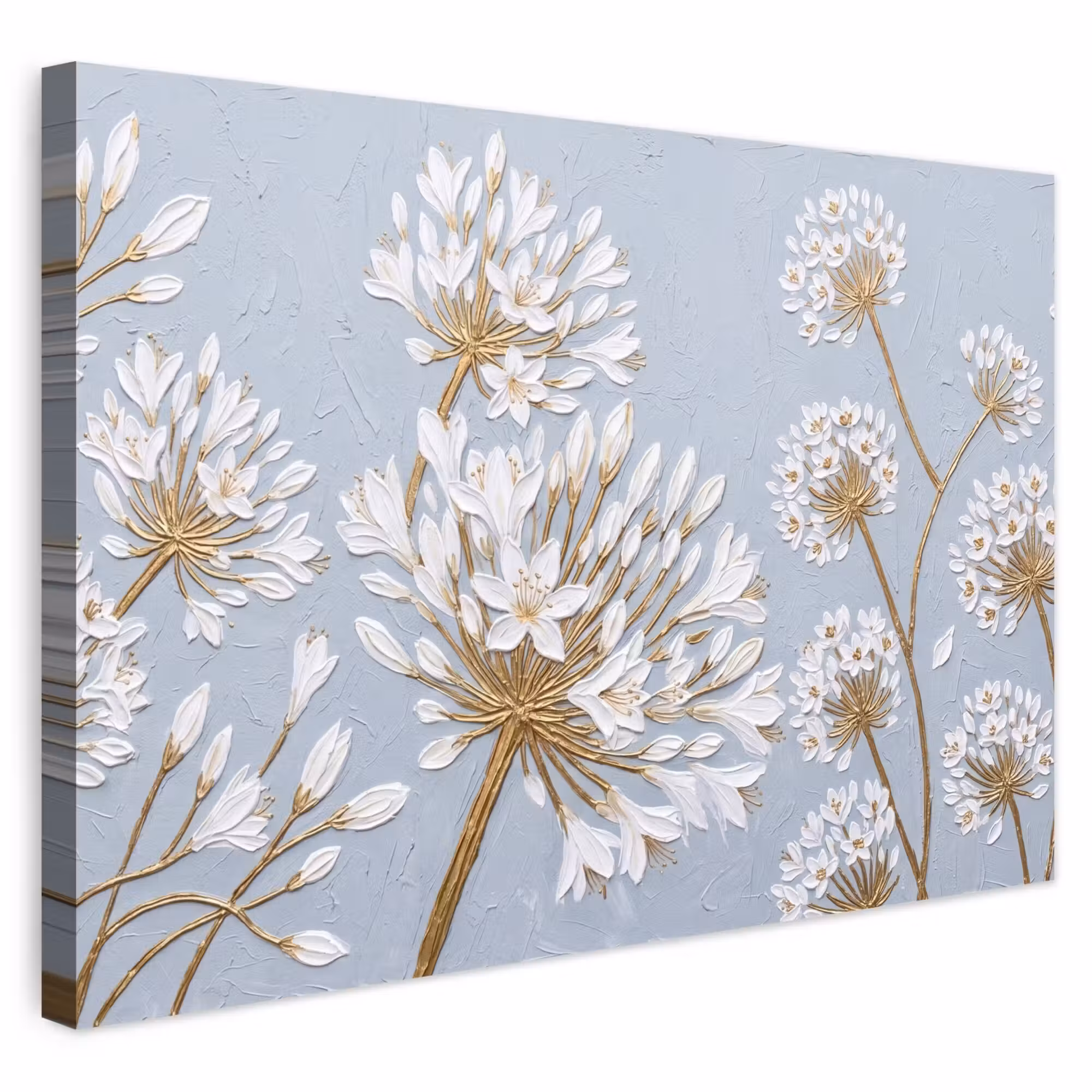 Outdoor Leinwand - Illustration - Blumen - Blau