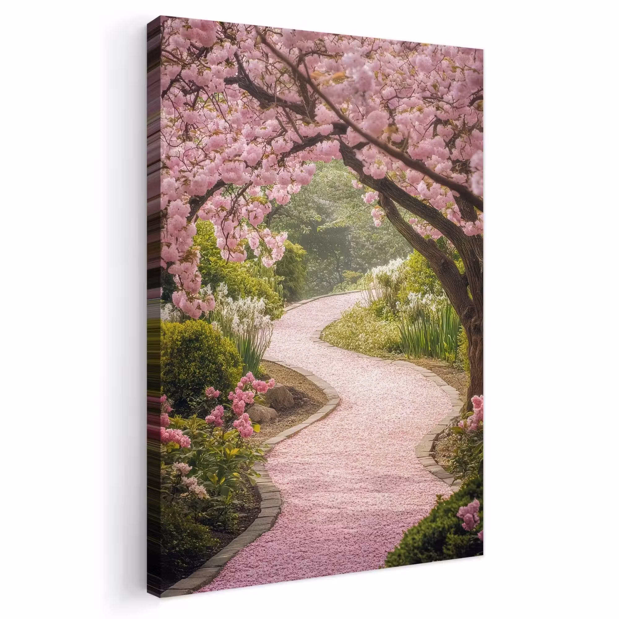 Outdoor Leinwand - Kirschblüte - Natur - Sakura - Weg - Japanischer Garten