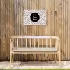Huisje. Tuintje. Wijntje - Quotes - Tekst - Wijn - Tuin Tuinposter op houten frame 2 cm dik klein -sfeer4