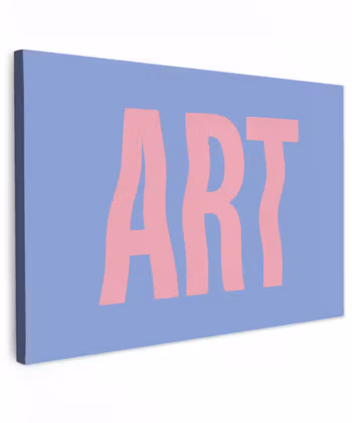 Outdoor Leinwand - Kunst - Rosa - Blau